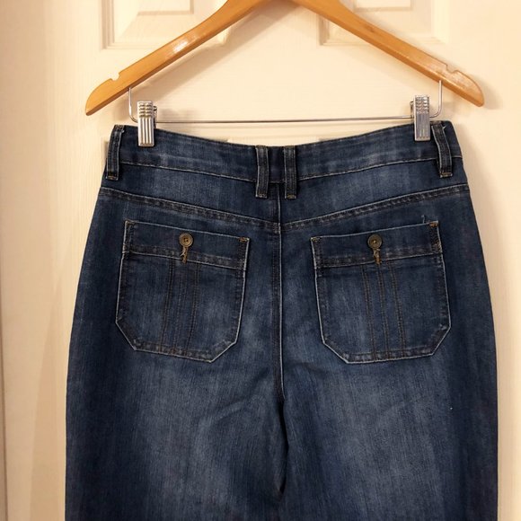 Its Denim Retro Wide Flare Blue Jeans - Size 6 Tall - Picture 5 of 7